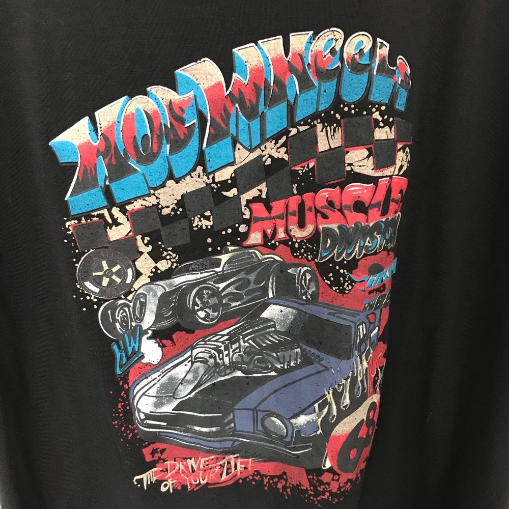 Black hot wheels t-shirt from SHEIN